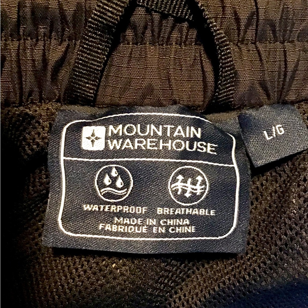 MOUNTAIN WAREHOUSE, waterproof, Zip In Over-trouser for snow, Black, Size L, New